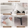 thumbnail image 6 of JULY'S SONG Accent Chair, Linen Fabric Comfy Upholstered Living Room Chairs, 37.8" Wide Mid Century Oversized Chair, Modern Arm Chair for Bedroom, Ivory, 6 of 11