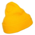 thumbnail image 3 of We All Mad Here Embroidered Long Beanie - Yellow OSFM, 3 of 5