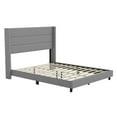 thumbnail image 2 of Flash Furniture Hollis Wingback Upholstered Platform Bed, Gray, Queen, 2 of 12
