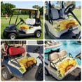 thumbnail image 6 of Golf Cart Seat Covers for 2 Seater,Sunflowers Microfiber Cart Seat Towel Blanket,Yellow Plaid Sunshine Vintage Country Bee Absorbent Breathable Non Slip Bench Seats Protector for Golf Course 51"x31", 6 of 9