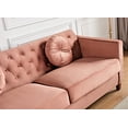 thumbnail image 3 of Uspridefurniture Gerame 79.5'' Velvet Square Arm Sofa,Pink, 3 of 5