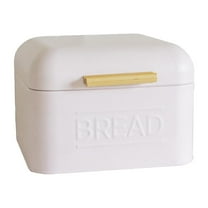 Metal Bread Box Kitchen Container Food Storage with a Compact Farmhouse Design for Pantry and Coffee Shop Display