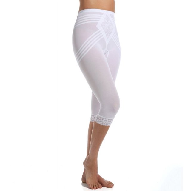 Women's Rago 6269 Shapette Capri Pant Liner with Contour Bands (White S)