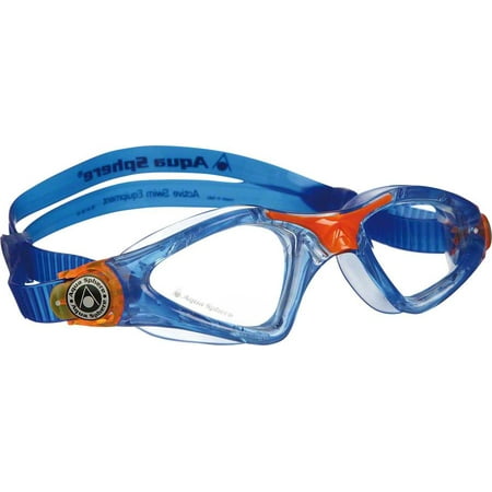 Aqua Sphere Kayenne Jr Goggles: Blue/Orange with Clear Lens