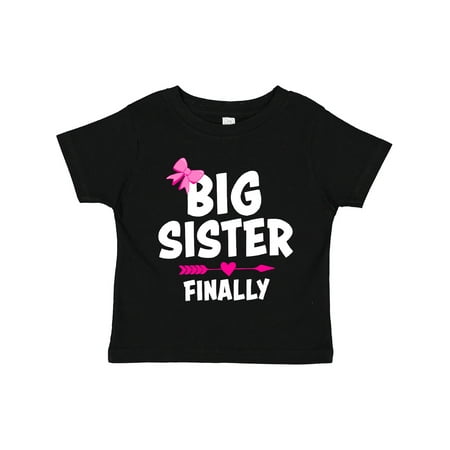 

Inktastic Big Sister Finally with Bow and Arrow Gift Toddler Toddler Girl T-Shirt