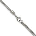 thumbnail image 2 of Auriga Fine Jewelry Stainless Steel Polished 3.2mm 24" Square Wheat Chain for Men, 2 of 4