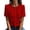 Red, variant on Short Sleeve Ruffle Front Blouse Casual Elegant Office Top Women