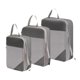 thumbnail image 4 of Bolsas de almacenamiento de compresión de 3 piezas, organizadores de equipaje para viajes de hombres Gris, 4 of 9