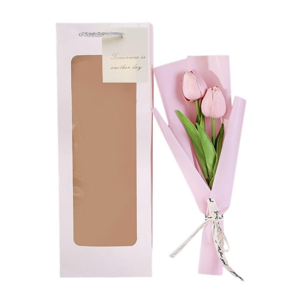 Ramo artificial para el día de la madre, decoración de mesa de tulipán falso, centro de mesa, adorno de flores artificiales para el hogar, regalos del Rosa