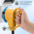 thumbnail image 6 of RV 50 Amp Twist Lock Plug Male to 50 Amp Locking 90 Degree Female RV Adapter for 50 Amp RV Extension Cord, 50 Amp Dogbone RV Connector for Pressure Relief, ETL Listed, 6 of 8
