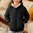 thumbnail image 2 of KAUOD Girls Fleece Lined Winter Coats Waterproof Quilted Hooded Jackets Teen Kids Padded Warm Zip up Puffer Outwear, 2 of 6