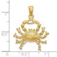 thumbnail image 3 of 14k Yellow Gold Polished Texture Finish Large Size3-D Cancer Zodiac Charm Pendant, 3 of 4