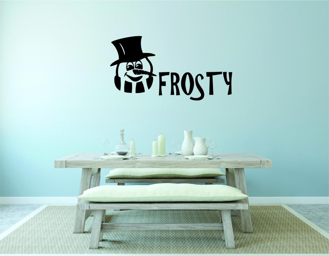 Custom Wall Decal Sticker - Frosty Winter Seasonal Home Decor Picture
