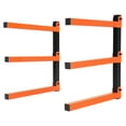 thumbnail image 6 of Kojem Black+Orange 3 Level Wall Mount Wood Lumber Storage Rack, 2 Packs, 6 of 9