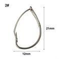 thumbnail image 3 of 10pcs/Box High Carbon Steel Wacky Rig Hooks Weedless Barbed Fishig Wide Gap Hook, 3 of 5