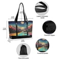 thumbnail image 2 of FORMRS Canvas Laptop Tote Bag for Women with 15.6" Computer Compartments Shoulder Handbag, Colorful Road, 2 of 7