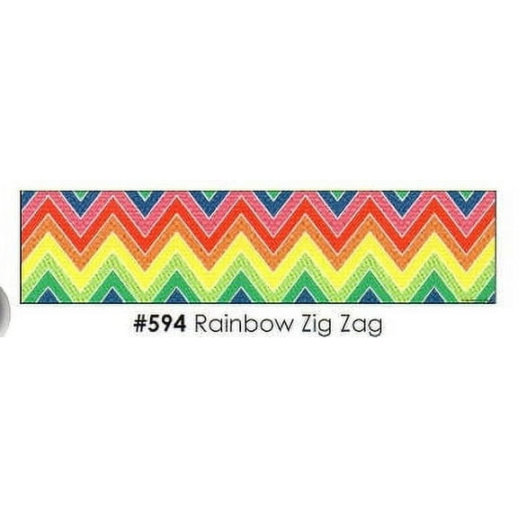 Rainbow Zig Zag 3 Strips Edible Frosting Photo Cake Border Decoration