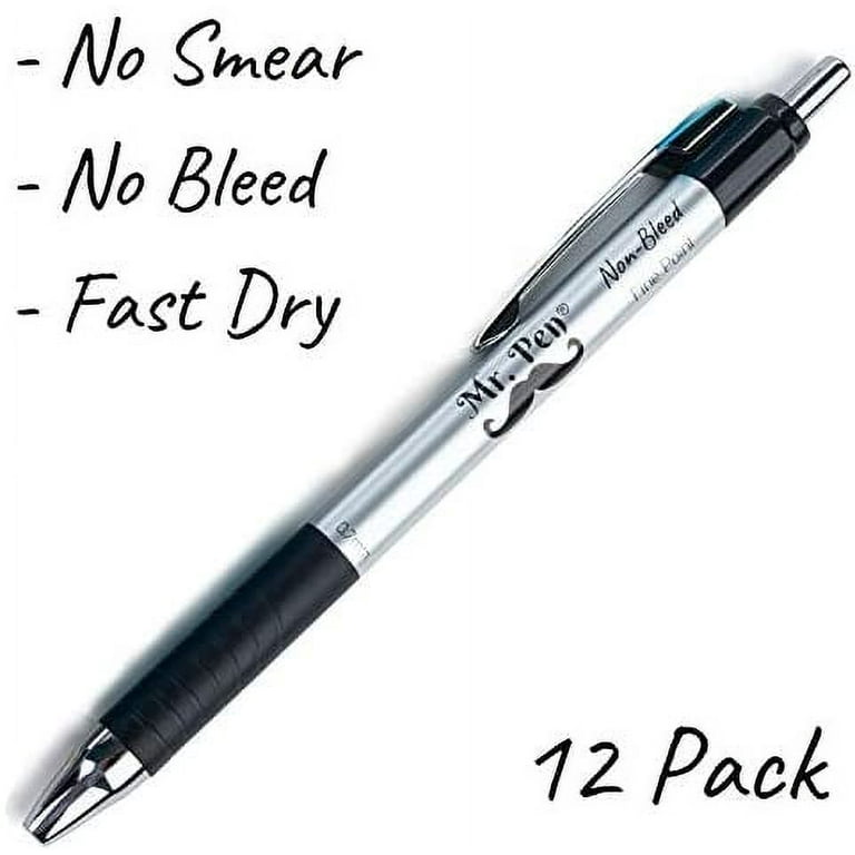 Mr. Pen- Aesthetic Pens, 6 Pack, Black Ink, Fast Dry, No Smear Bible Pens No Bleed Through, Fine Point Pen, Ballpoint Pens Ballpoint, Fine Tip Pens