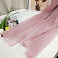 thumbnail image 5 of Wdgfv Chiffon Shawls and Wraps for Women, Elegant Sheer Shawls for Formal Evening, Soft Wedding Brides Scarf Pink One Size, 5 of 5