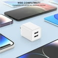 thumbnail image 5 of Wall Charger Compatible for iPhone Charger Cable 6ft, 2 Pack Dual Port USB Block Cube Adapter with Charging Cord Compatible for iPhone 14/13/12/11 XS/XS Max/XR/X 8/7/6 Plus SE,iPad,Case, 5 of 7