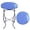Blue Arabesque, variant on 12" Outdoor Side Table Glass Mosaic Round Patio Table for Balcony | Accent Indoor End Plant Coffee Tea Table for Yard Patio Porch Garden Living Room, Bedroom(Blue-White)