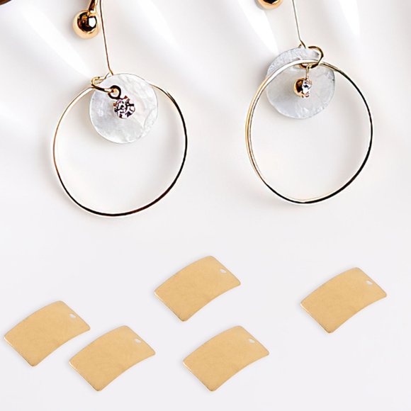 BEADCEST 25Ud Láminas De Latón Dorado Para Manualidades Y Joyería Rectangular Creativo