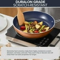 NuWave 9PC Nonstick Cookware Set Healthy Duralon Blue Ceramic,