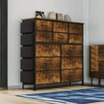 thumbnail image 6 of Jojoka Dresser for Bedroom with 12 Drawer, Dressers & Chests of Drawers for Hallway, Entryway, Storage Organizer Unit with Fabric, Sturdy Metal Frame, Wood Tabletop, Easy Pull Handle… (Rustic Brown), 6 of 9
