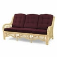 thumbnail image 5 of Malibu Lounge Three-Seater Sofa Natural Rattan Wicker Handmade Design with Dark Brown Cushions, Natural Color, 5 of 7