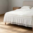 thumbnail image 4 of Bed Skirt with Elastic Wrap Around, Pleated Hotel Style Bed Skirt with 360° Drop for Spring and Memory Foam Mattresses, Easy Fit Dust Ruffle for Home and Hotel, 4 of 6