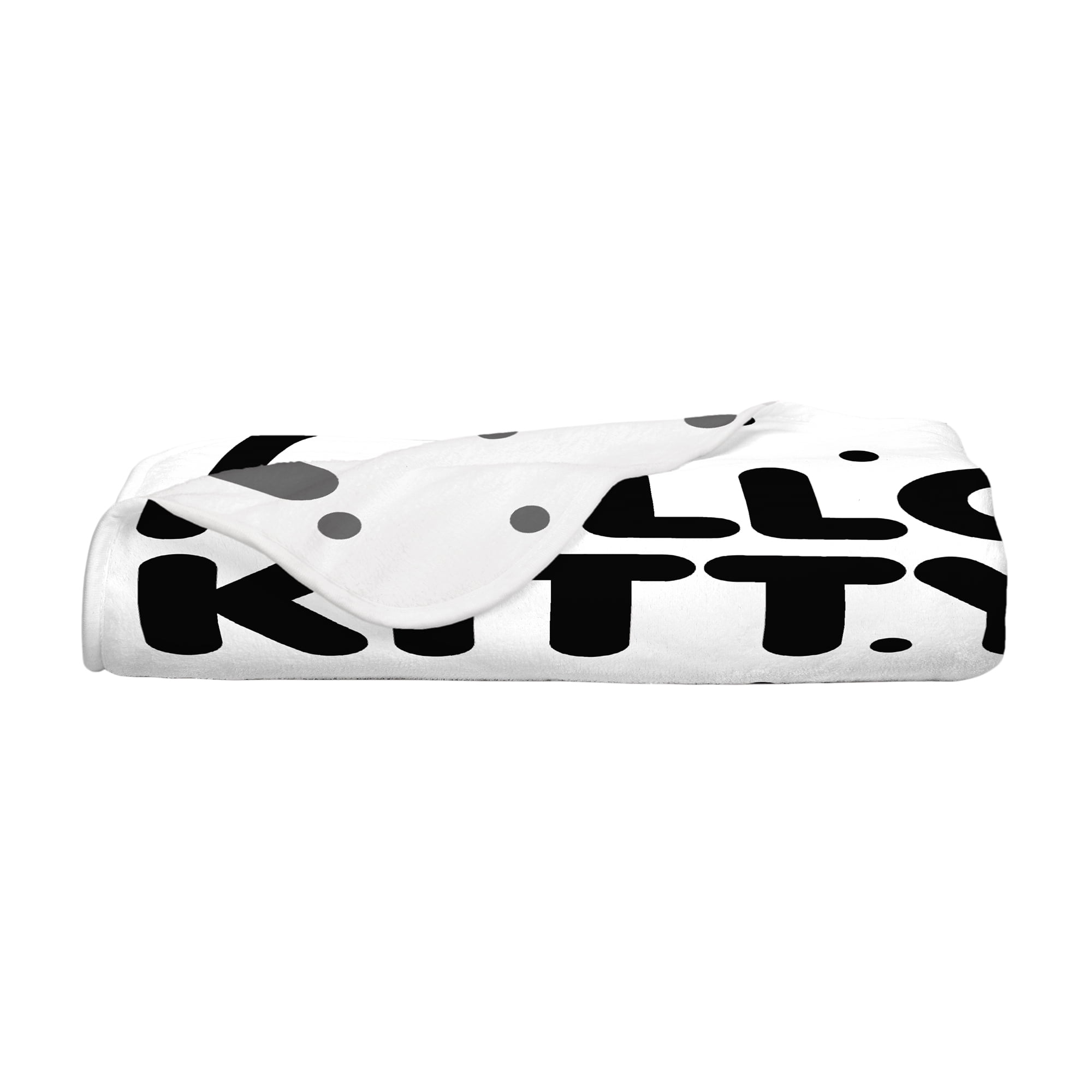 Hello Kitty Kids White Print Fleece Bed Blanket, Twin/Full
