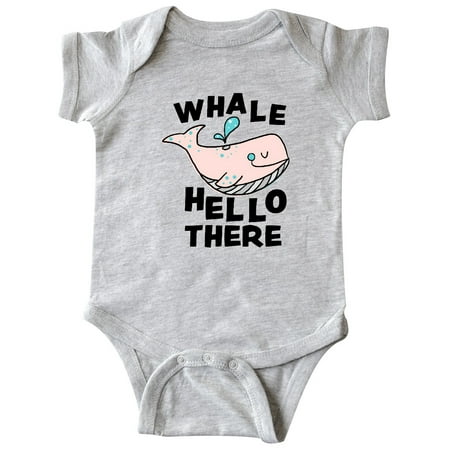 

Inktastic Cute Whale Hello There Gift Baby Boy or Baby Girl Bodysuit