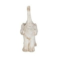 thumbnail image 6 of Modern Resin Elephant Figurine for Home Decor - Decorative Object for Bathroom, Living Room, and Shelf Accent - Ornaments for Office, Entryway Display, or Coffee Table Decor - 11", White, 6 of 11