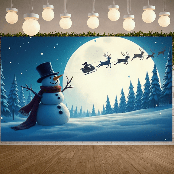 Nativity Scene Banner Religious Christmas Decoration Star of Bethlehem Backdrop for Holiday Display Church Event Festive Decoration