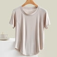thumbnail image 4 of Birdeem Blouse pour Femme Unie Décontractée Mode Col Rond Régulière Sans Manches Hauts de Nuit, 4 of 12