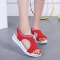 thumbnail image 1 of Nuevas sandalias de boca de pez, sandalias deportivas de cuña voladora de gran tamaño para mujer, sandalias informales de suela gruesa para mujer Wmkox8yii  nm1944, 1 of 8