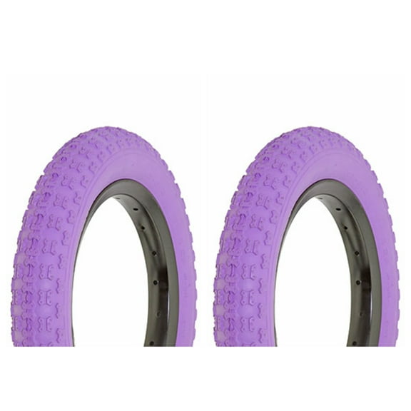 Tire set. 2 Tires. Two Tires Duro 12 1/2" x 2 1/4" Purple/Purple Side Wall HF-143G.
