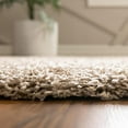 thumbnail image 4 of Unique Loom Solo Solid Shag Collection Area Modern Plush Rug Lush & Soft, 4 ft 0 x 6 ft 0, Taupe, 4 of 6