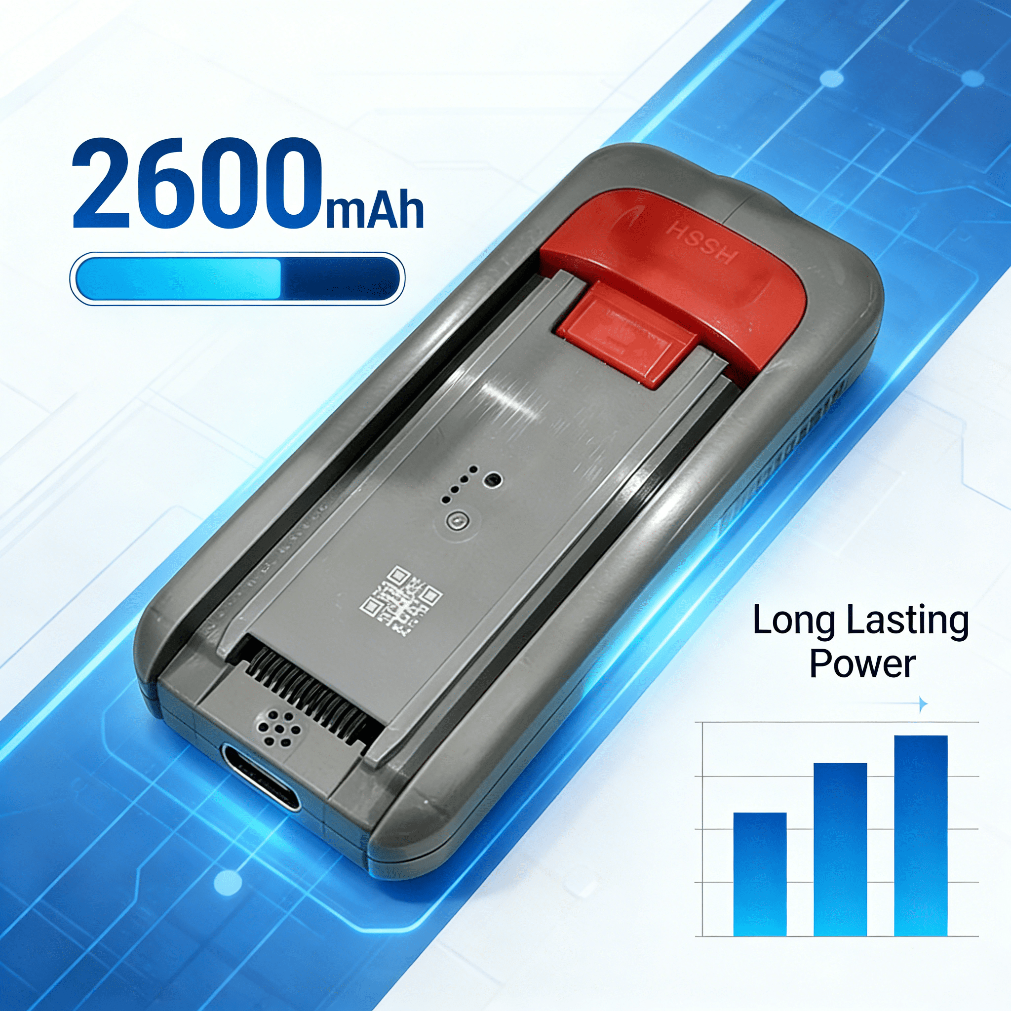 Hosaud Replacement Battery for Hosaud V106S Stick Vacuum, 2600mAh Rechargeable Battery Plug and Play