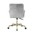 thumbnail image 4 of Scranton & Co Chaise en Cuir Pleine Fleur Blanc Vintage et Chrome, 4 of 5