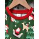thumbnail image 4 of 2pcs Pijama De Navidad Para Niños, Conjunto De Camiseta De Manga Larga Y Pantalones, Patrón De Santa Elk De Dibujos Animados, Ropa Cómoda Para Dormir, Conjunto De Pijama Casual, Ropa De Niño, 4 of 4