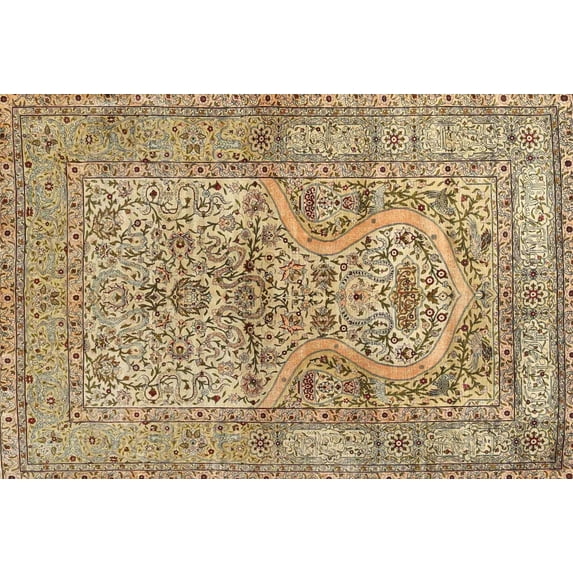 Ahgly Company Indoor Rectangle Traditional Sienna Brown Persian Area Rugs, 4' x 6'