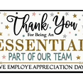 thumbnail image 4 of Decorative Design Employee Appreciation Banner Thank You Banner Essential Part of Team Banner for Corporate Events Office Celebrations Indoor Decorations, 4 of 8