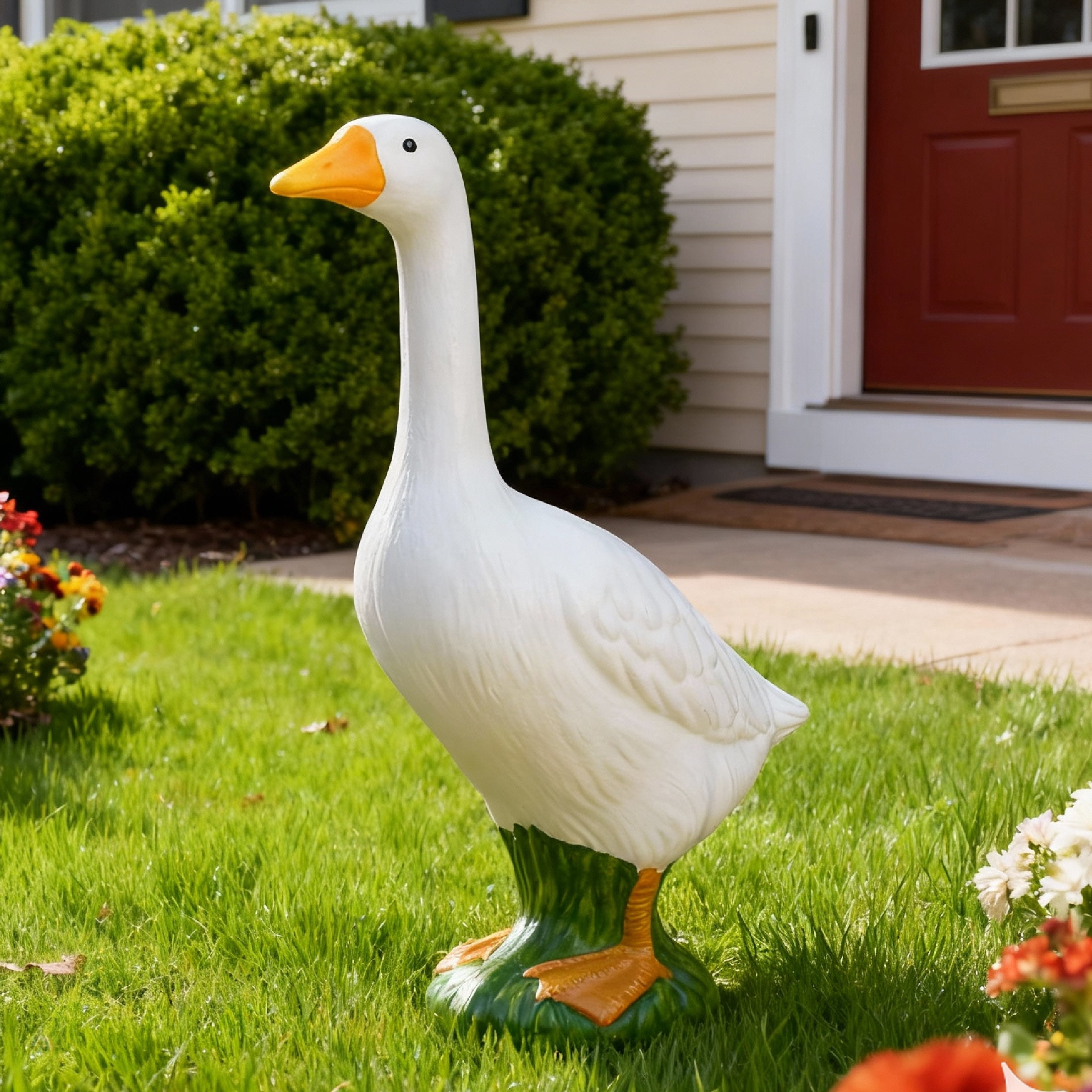 Mainstays Weather-Resistant Resin 19\" Porch Goose Garden Statue