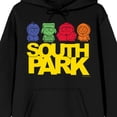 thumbnail image 2 of Southpark Monochrome Characters Adult Black Long Sleeve Hooded Sweatshirt - 5XL, 2 of 3