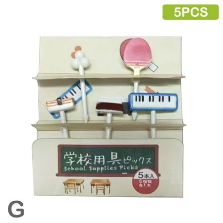

1Set Cute Mini Animal Farm Cartoon Food Picks Children Snack Ca Dessert Food Fruit Forks Lunch Bento Accessories Party Decor