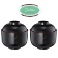 thumbnail image 3 of 2Pcs Miso Soup Bowl with Lid Japanese Rice Bowl Traditional Miso Soup Bowl Cutlery Tableware, 3 of 4