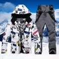 thumbnail image 2 of Hwmodou Men Outfits Valentine's Day Graphic Printed Men's Ski Jackets And Pants Set Windproof Insulated Snowsuit Winter Warm Snowboarding Snow Coat Cute Outfits For Men, 2 of 3
