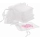 thumbnail image 1 of Aproximadamente 120 bolsas de regalo de organza blanca transparente de 7 x 5 cm, pequeñas bolsas de malla con cordón, bolsas de almacenamiento transpirables, bolsas de organza, 1 of 5