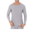 thumbnail image 2 of Fruit of The loom Big Men's Waffle Henley Thermal Top, 2 of 3